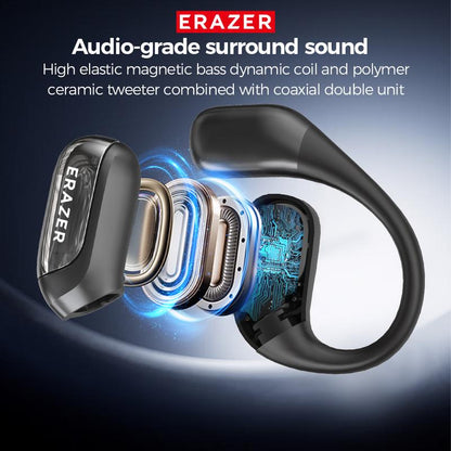 ERAZER XF35 Translation Earbuds Real Time,134 Languages Translator Earbuds Open-Ear Wireless Headphone, with Audio-Visual Future Touch Screen Translating Device for Audifonos Traductores Inglés Español Free APP Fit IOS & Android